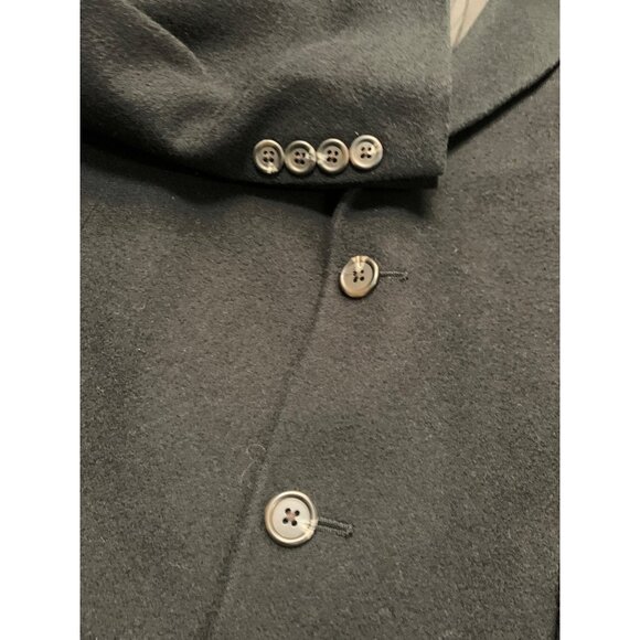 Lauren Ralph Lauren Black 43L Single Vent Two Button Camel Hair Blazer Four Butt - Picture 2 of 11